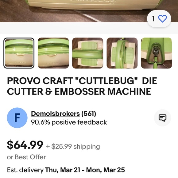 Provo Craft “Cuttlebug” Die Cutter & Embossing Machine - Picture 3 of 8